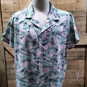 XL STRANGER THINGS Hopper 80s Short Sleeve Button Down Shirt Halloween 52" Ch